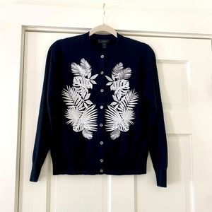 J. Crew Embroidered Cardigan